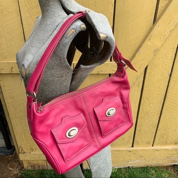 Via Spiga Hobo Shoulder Pink Leather Handbag Purse - Picture 1 of 8
